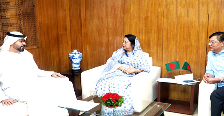 বিমানমন্ত্রী এবং প্রতিমন্ত্রীর সঙ্গে আমিরাতের রাষ্ট্রদূতের সৌজন্য সাক্ষাৎ